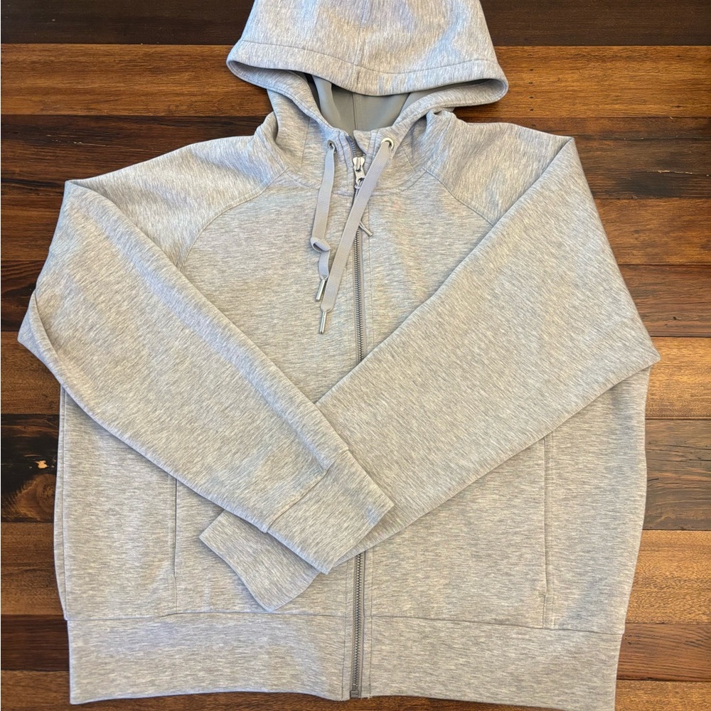 SPANX AirEssentials Light Gray Zip-Up Hoodie - Picture 5 of 6